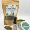 Brain Boost Tea Bundle with Brain Boost Tea, Mushroom Matcha Elixir, and Energy Tincture – natural focus support.