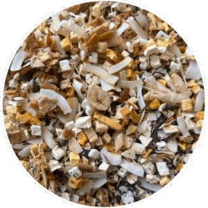 pineapple coconut cream tea loose leaf with tropical fruit pieces